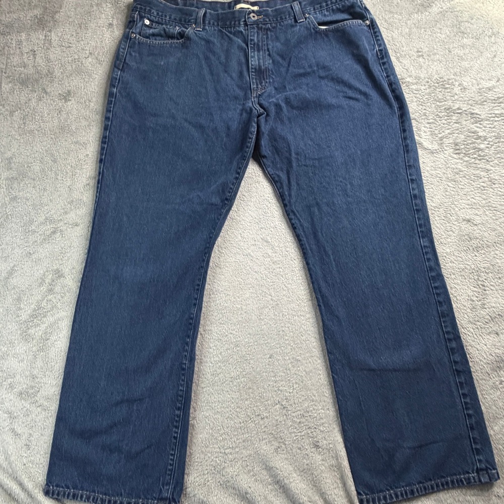 LL Bean Mens‎ Standard Fit Straight Leg Blue Denim Jeans 42x31 259468
